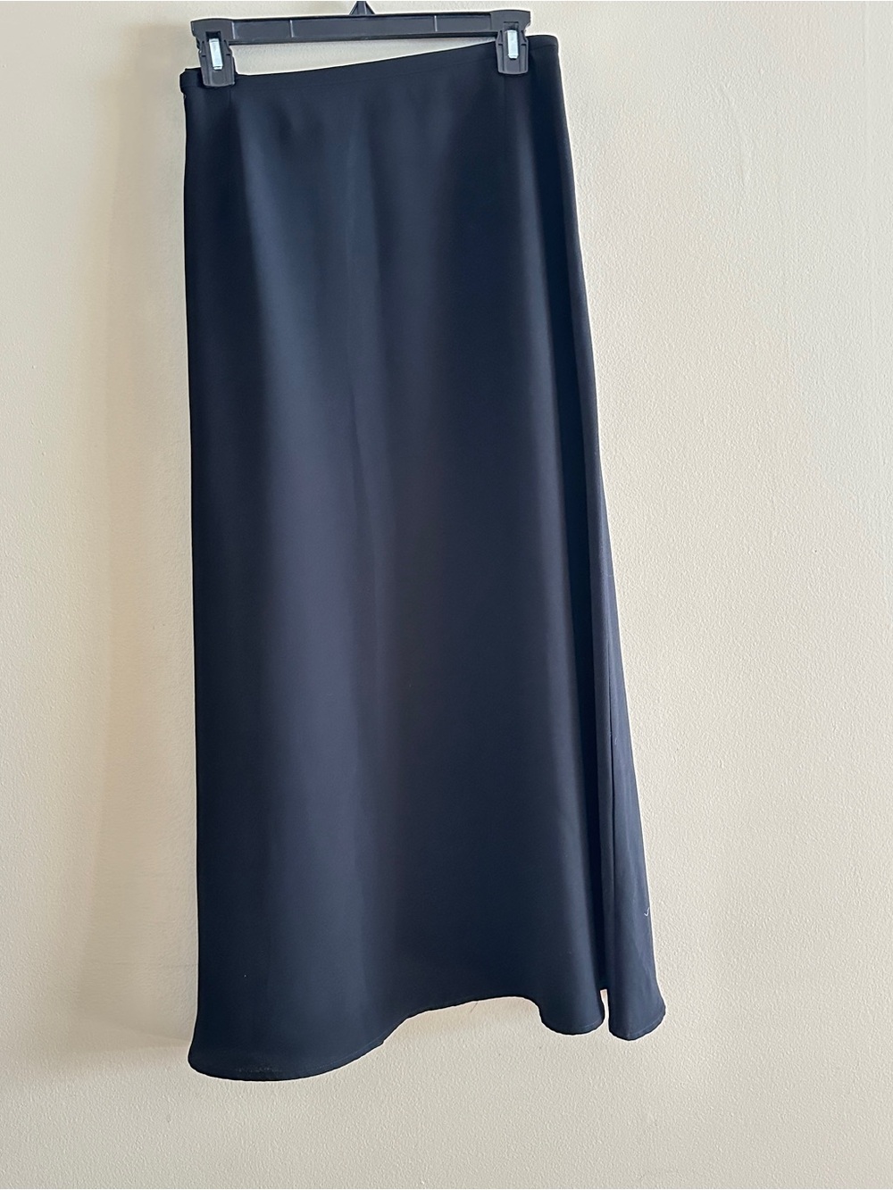 T.Garment Classic Black Slip A-line Maxi Women's Skirt, Sz 14